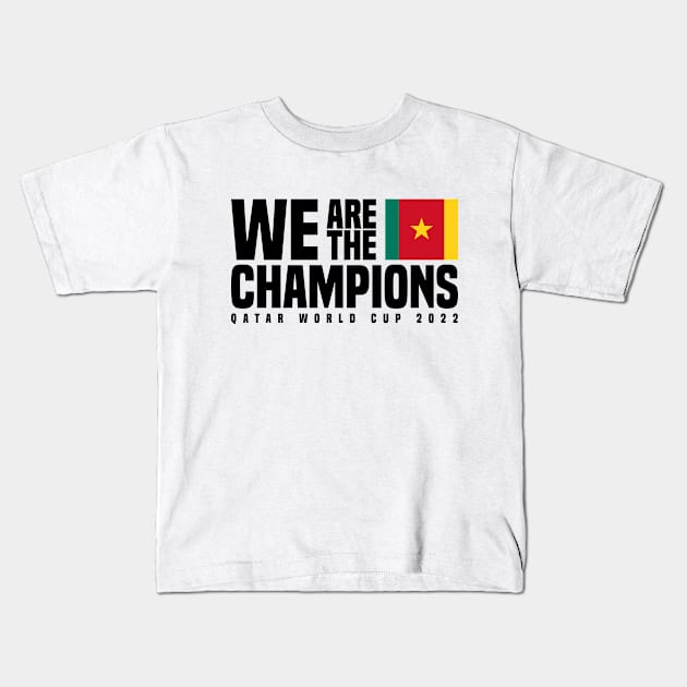 Qatar World Cup Champions 2022 - Cameroon Kids T-Shirt by Den Vector